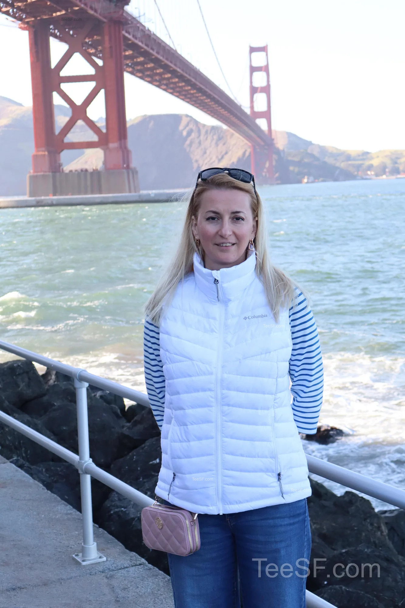 golden Gate Bridge Waterfront Portrait during a Stripe Sessions 2026 visit in San Francisco.